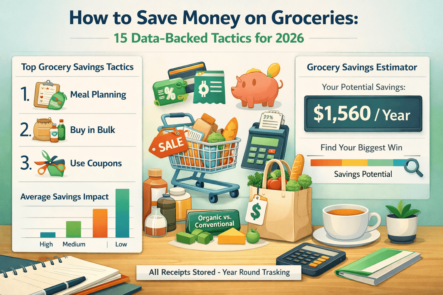 How to Save Money on Groceries: 15 Data-Backed Tactics for 2026