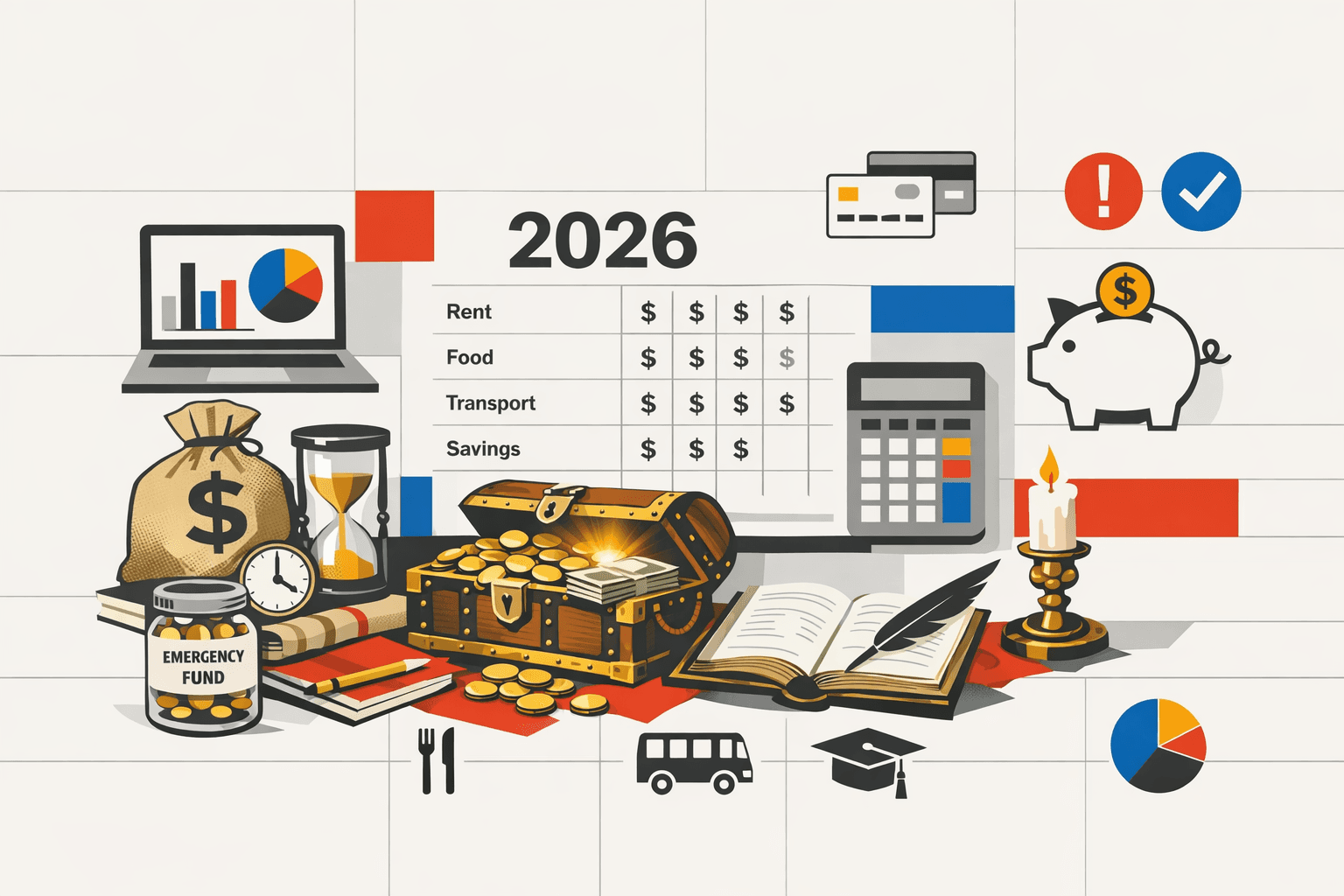 Budjetointi Opiskelijoille: Realistinen Kuukausibudjettimalli Vuodelle 2026