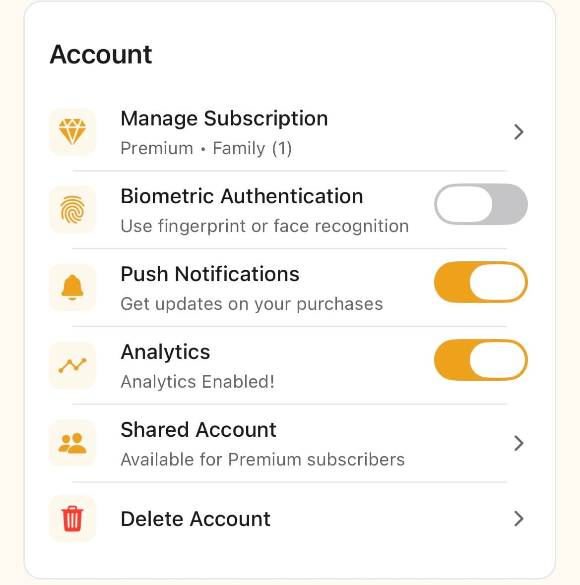 Biometrics turned off