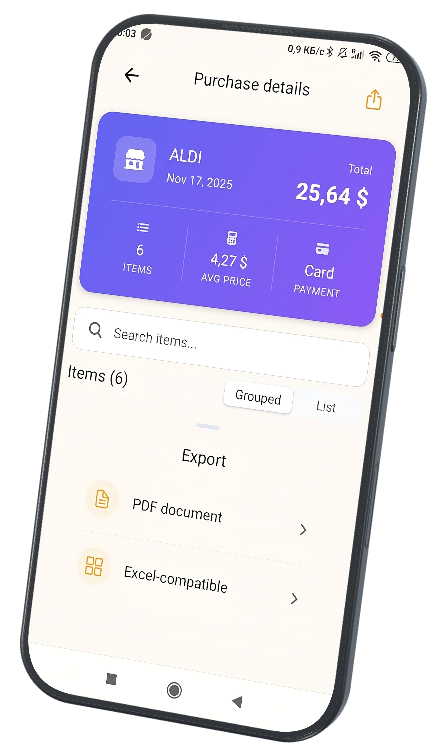 Feature: Export Your Spending